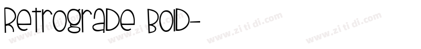 Retrograde Bold字体转换